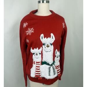 Llama Alpaca Large Unisex Ugly Christmas Sweater Party Gift Holiday Xmas